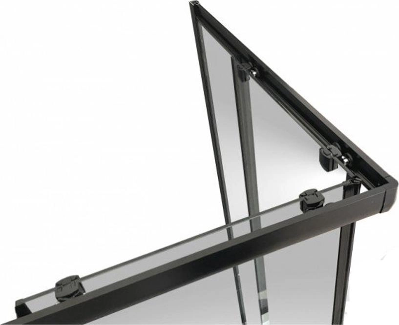 Душевой уголок Royal Bath HPD 110x100 профиль черный стекло прозрачное RB1110HPD-T-BL - 2