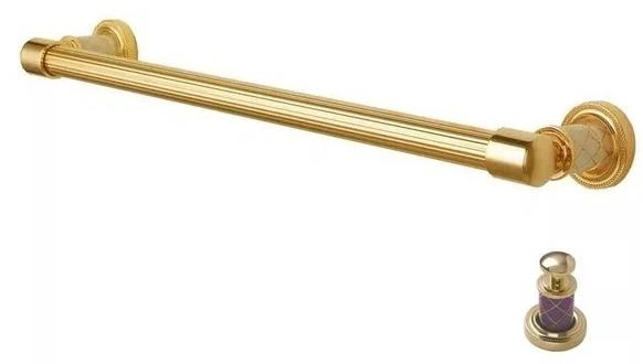 Полотенцедержатель Boheme Murano золото с фиолетовым 10902-V-G - 0