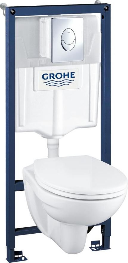 Комплект Grohe Solido 39192000 подвесной унитаз + инсталляция + кнопка - 0