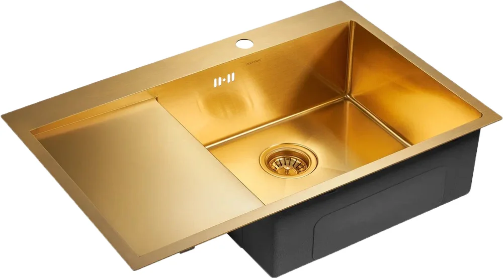 Мойка кухонная Paulmark Atlan 78 R брашированное золото PM217851-BGR - 1
