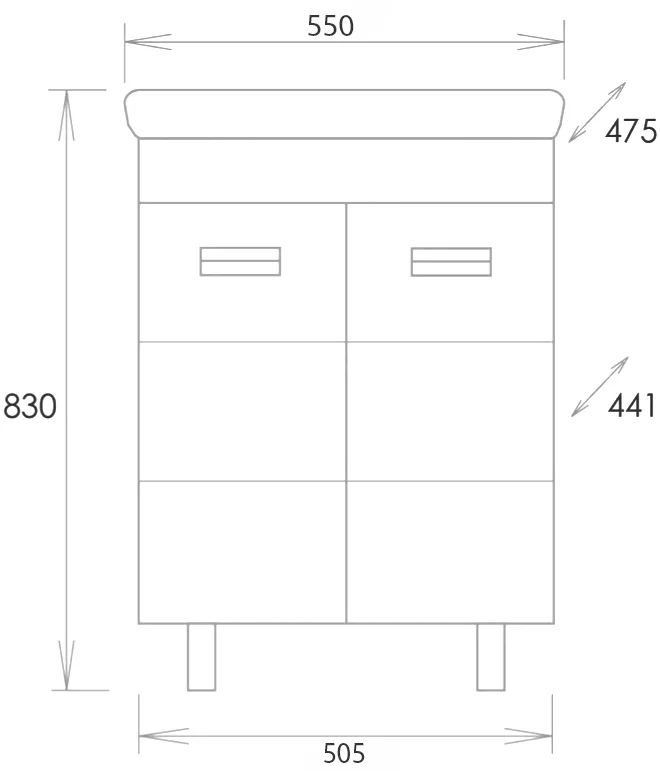 Комплект мебели Onika Балтика-Квадро Black 55 белый (105552) - 7