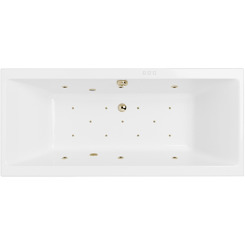Акриловая ванна Excellent Pryzmat Slim 160x75 белая бронза с гидромассажем WAEX.PRY16S.RELAX.BR - 0