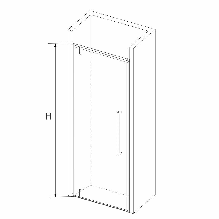 Душевая дверь в нишу RGW Stilvoll SV-02B (890-920)х2000 профиль черный 06320209-14 - 2