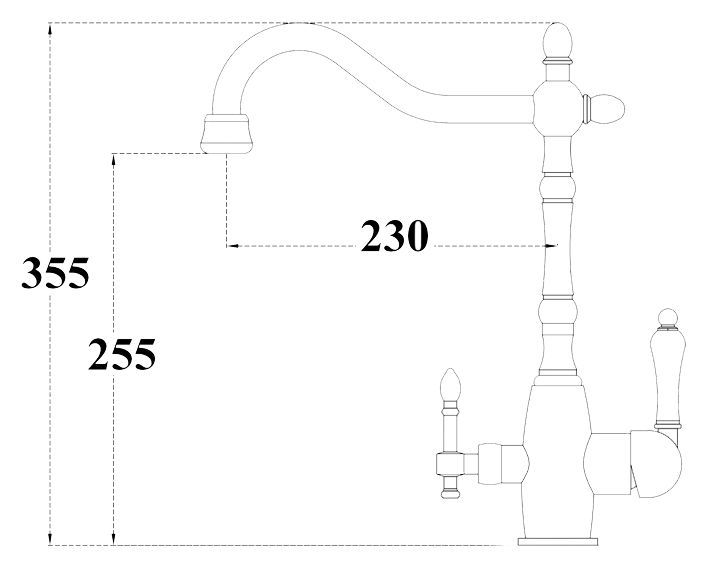 Смеситель Zorg Sanitary ZR 312 YF-50-BR для кухонной мойки - 1