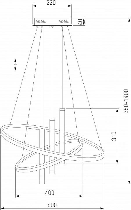 Подвесной светильник Eurosvet Stroke 90270/3 черный - 2