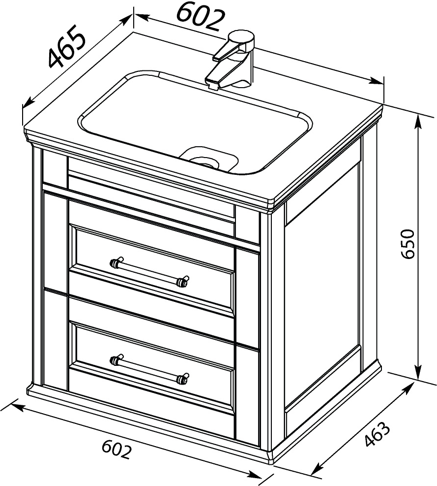Мебель для ванной Aquanet Бостон М 60 209679 - 5
