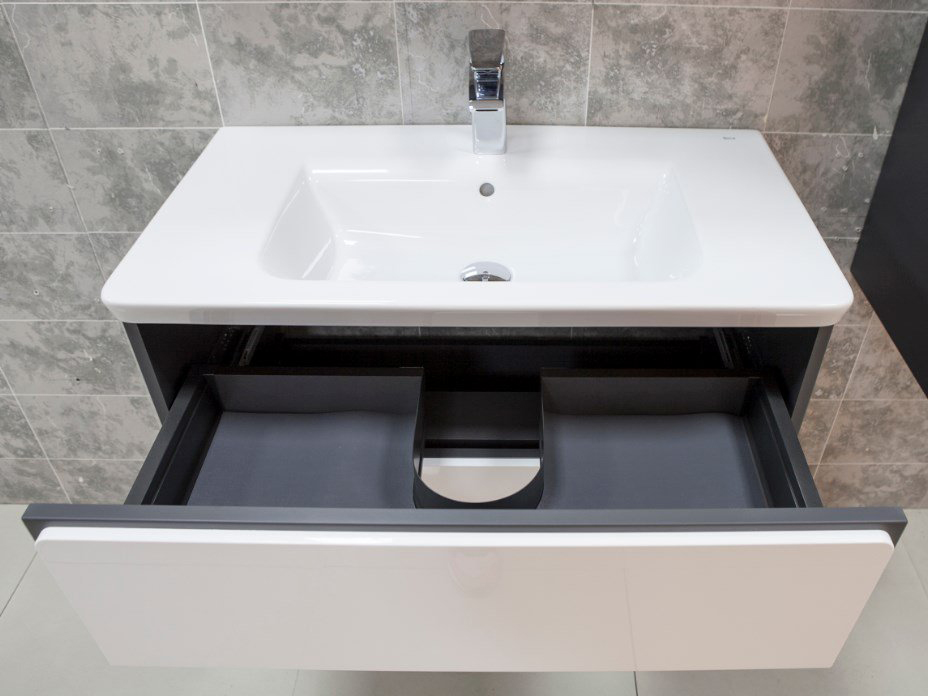 Мебель для ванной Roca Ronda 80 белый глянец, антрацит - 6