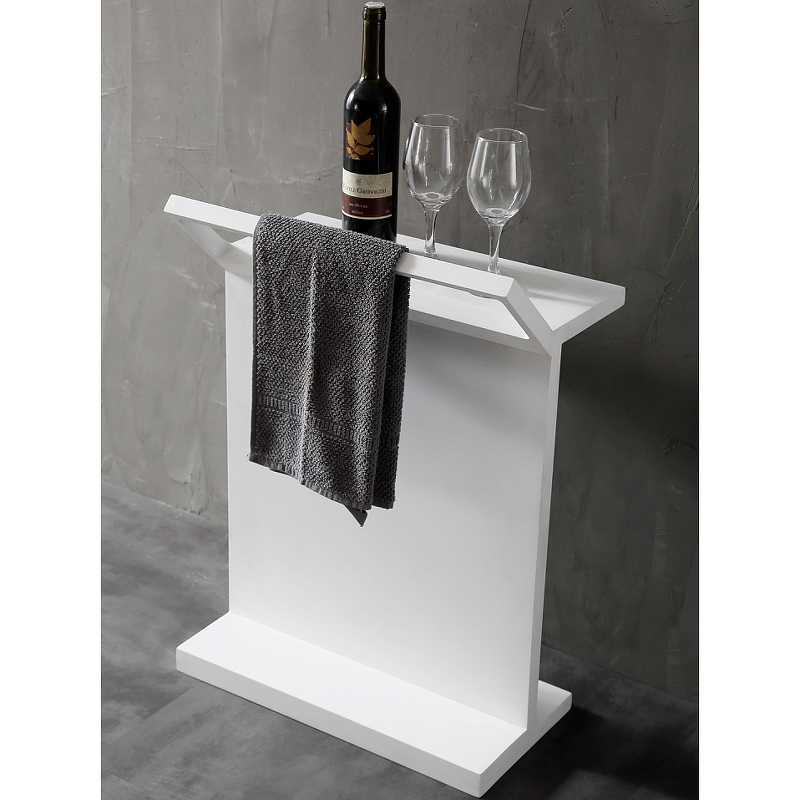 Столик для ванной комнаты Abber Stein с полотенцедержателем белый AS1637 - 0