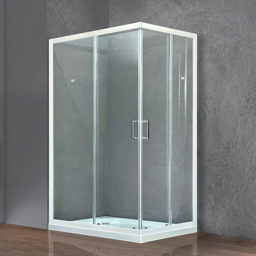 Душевой уголок Royal Bath HPD 100x115 профиль белый стекло прозрачное RB11510HPD-T - 0