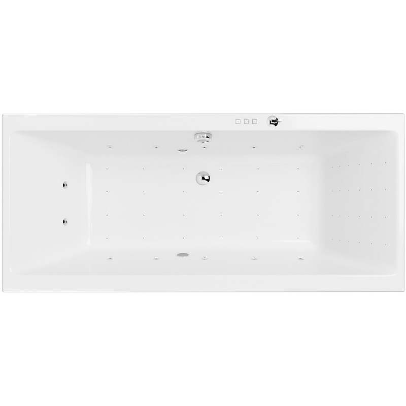 Акриловая ванна Excellent Pryzmat Slim 160x75 белая с гидромассажем WAEX.PRY16S.NANO.CR - 0