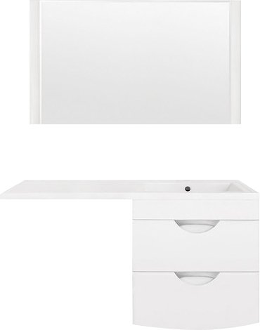 Мебель для ванной Style Line Жасмин-2 60 Люкс Plus, белая, для стиральной машины - 0