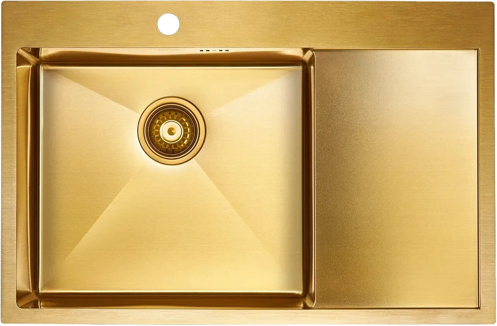 Мойка кухонная Paulmark Atlan 78 L брашированное золото PM217851-BGL - 0