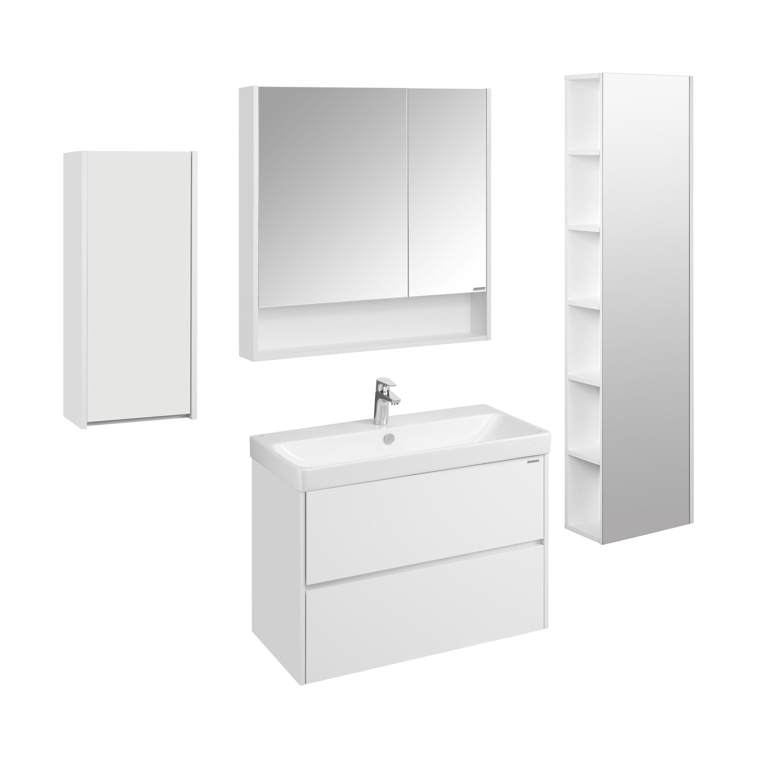 Зеркало-шкаф Aquaton Сканди 90 белый 1A252302SD010 - 4