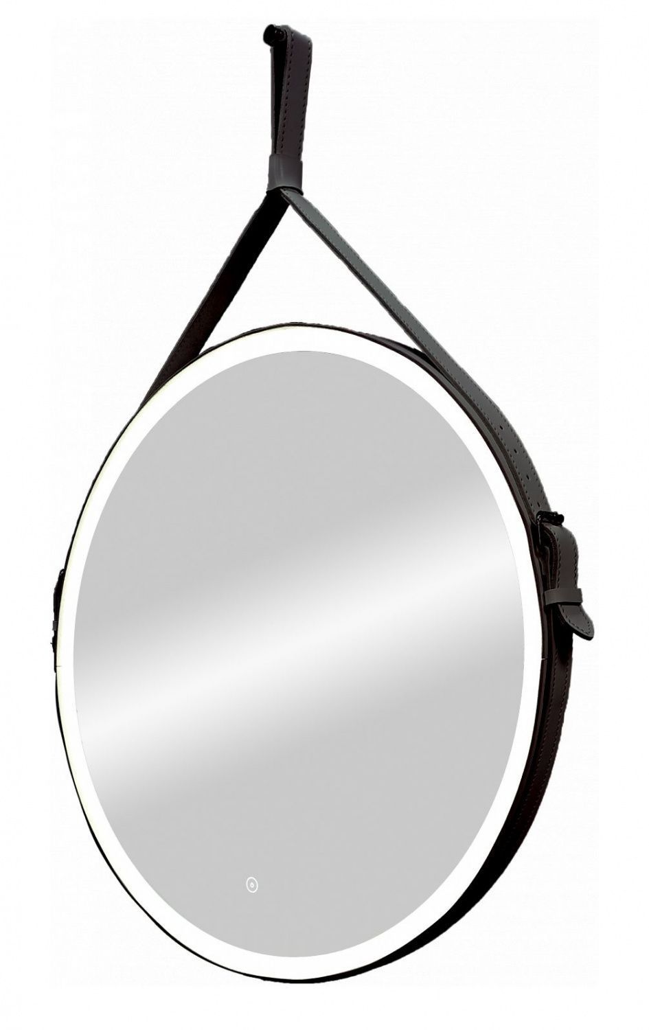 Зеркало с подсветкой на ремне из черной кожи ART&MAX MILAN AM-Mil-1000-DS-F-Nero - 1