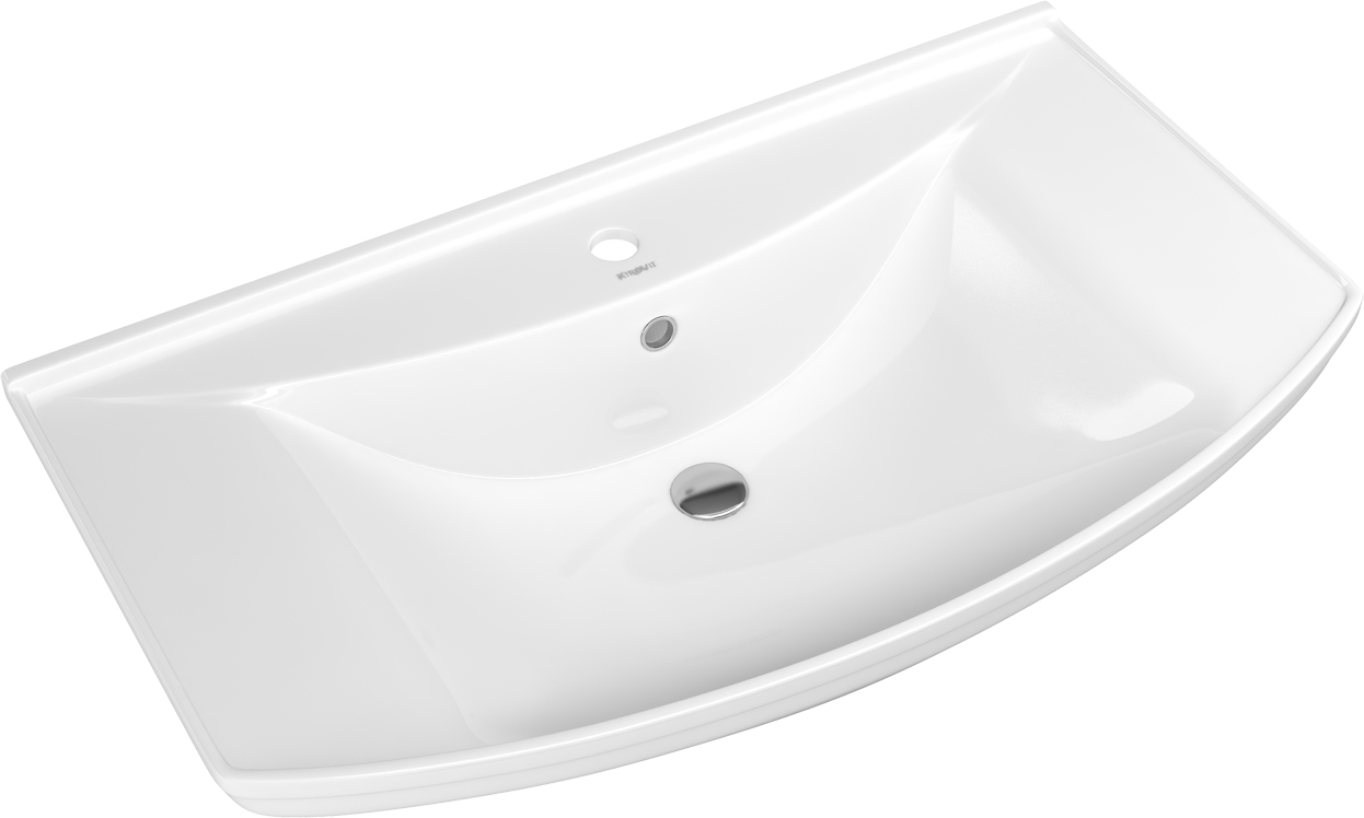 Мебель для ванной Бриклаер Бали 85 светлая лиственница, белый глянец - 3