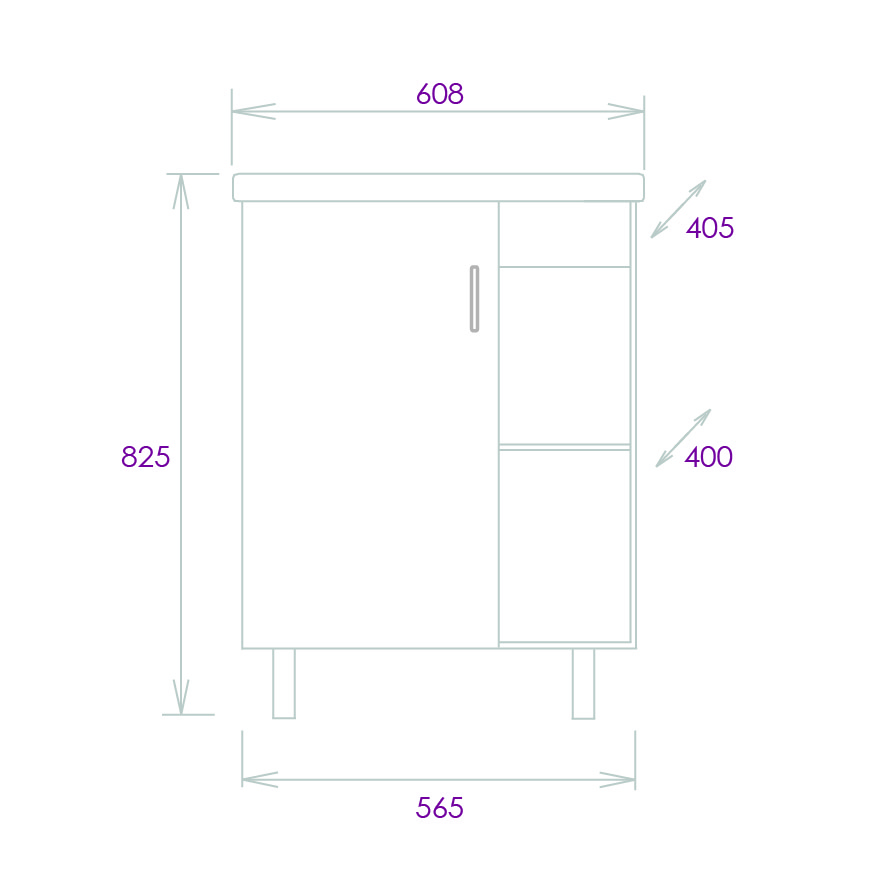 Комплект мебели Onika Тимбер 50 серый матовый/дуб сонома (105035) - 7