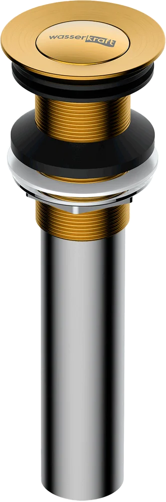 Донный клапан для раковины Wasserkraft золото матовый A252 - 0