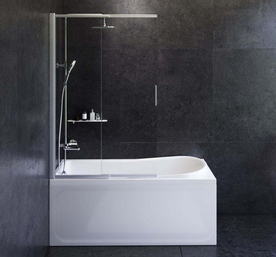 Комплект акриловой ванны со шторкой и душевой системой AM.PM Like 150x70 белая W80ASET-150SL - 1