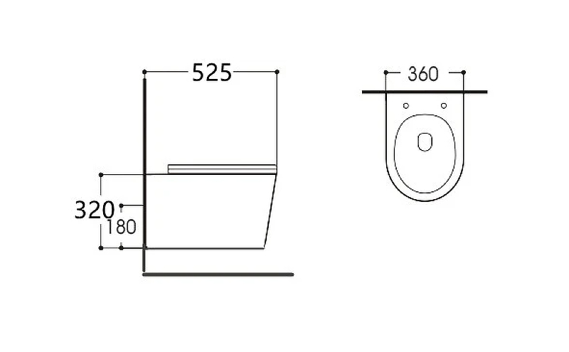 Унитаз подвесной Aquatek Вега 52.5 белый с сиденьем микролифт  AQ1905-00 - 1