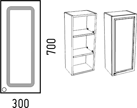 Шкаф Corozo Классика 30 R SD-00000366 - 4