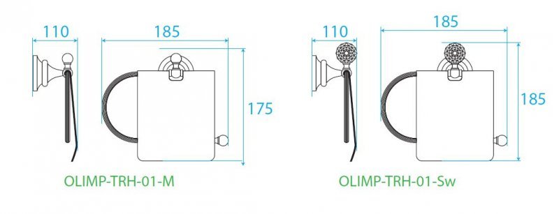 Держатель туалетной бумаги Cezares OLIMP  OLIMP-TRH-02-M - 2