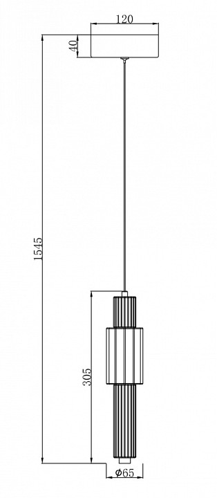 Подвесной светодиодный светильник Maytoni Verticale MOD308PL-L9CH3K - 3