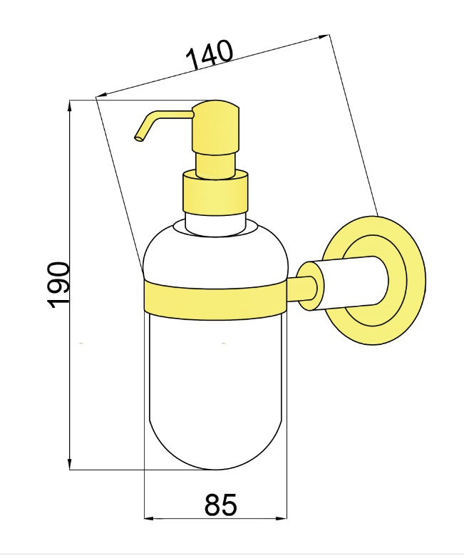 Дозатор для жидкого мыла настенный Boheme Royal Cristal хром 10912-W-CR - 1