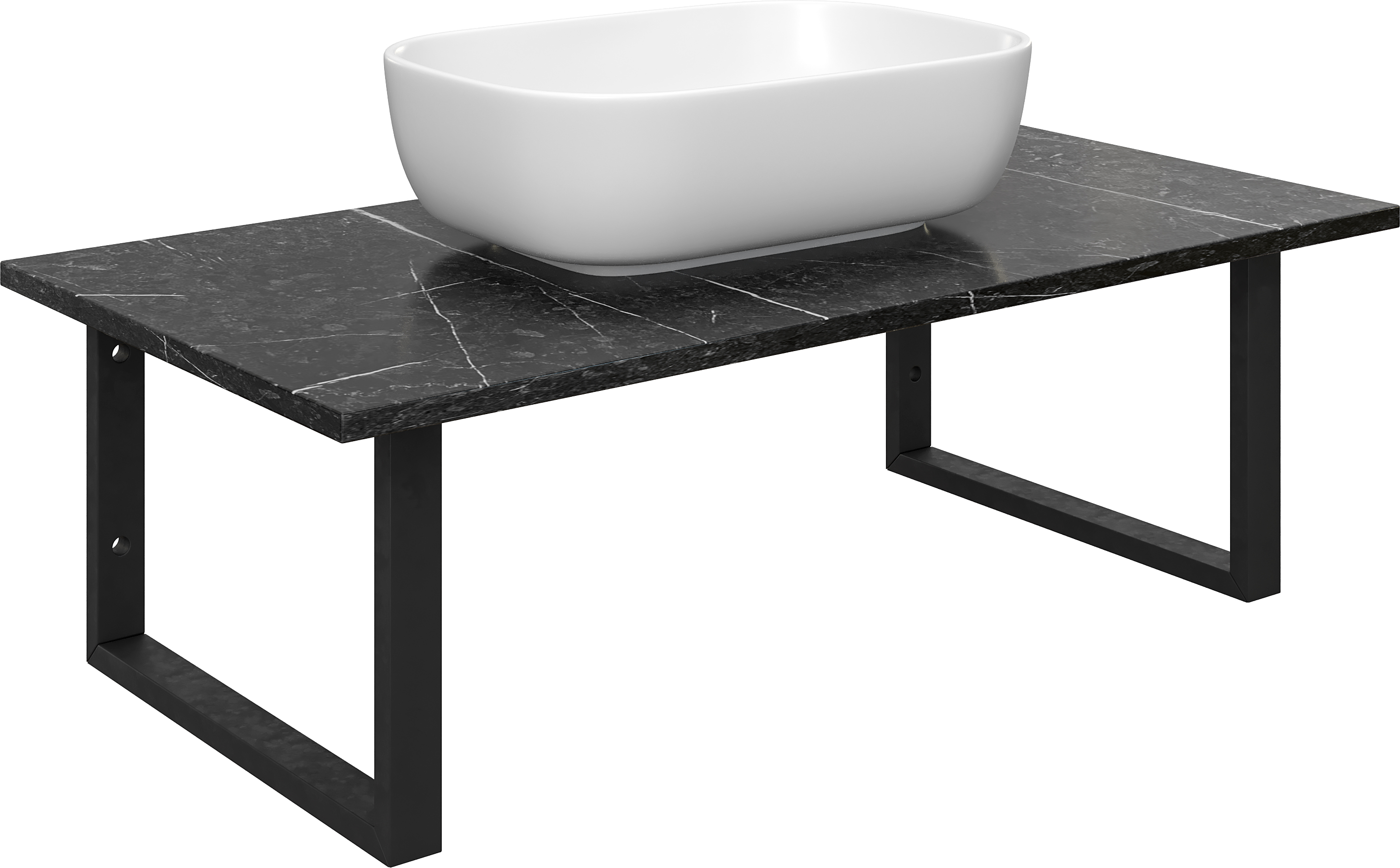 Мебель для ванной DIWO Элиста 100 чёрный мрамор, с раковиной Moduo 50 Square 555740 - 4