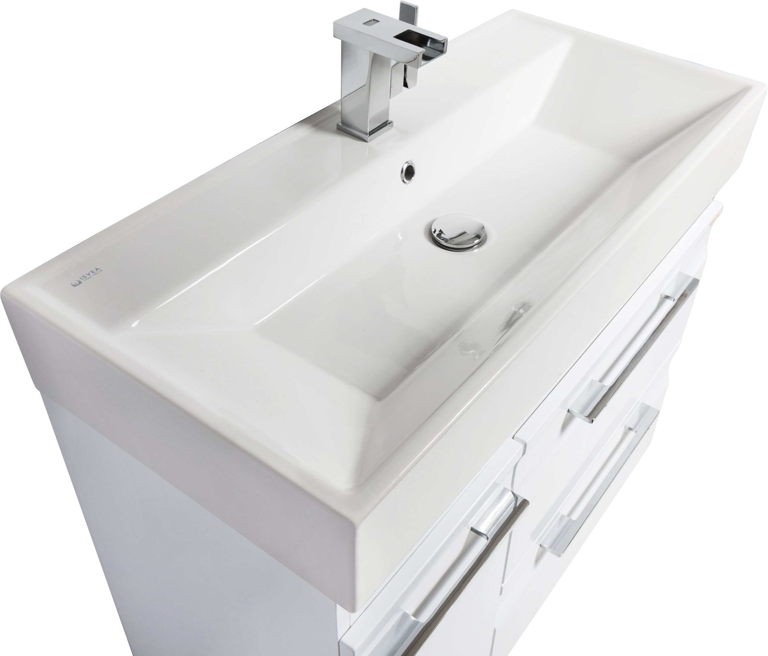Мебель для ванной Vod-Ok Мальта 90 с ящиками, белая - 4