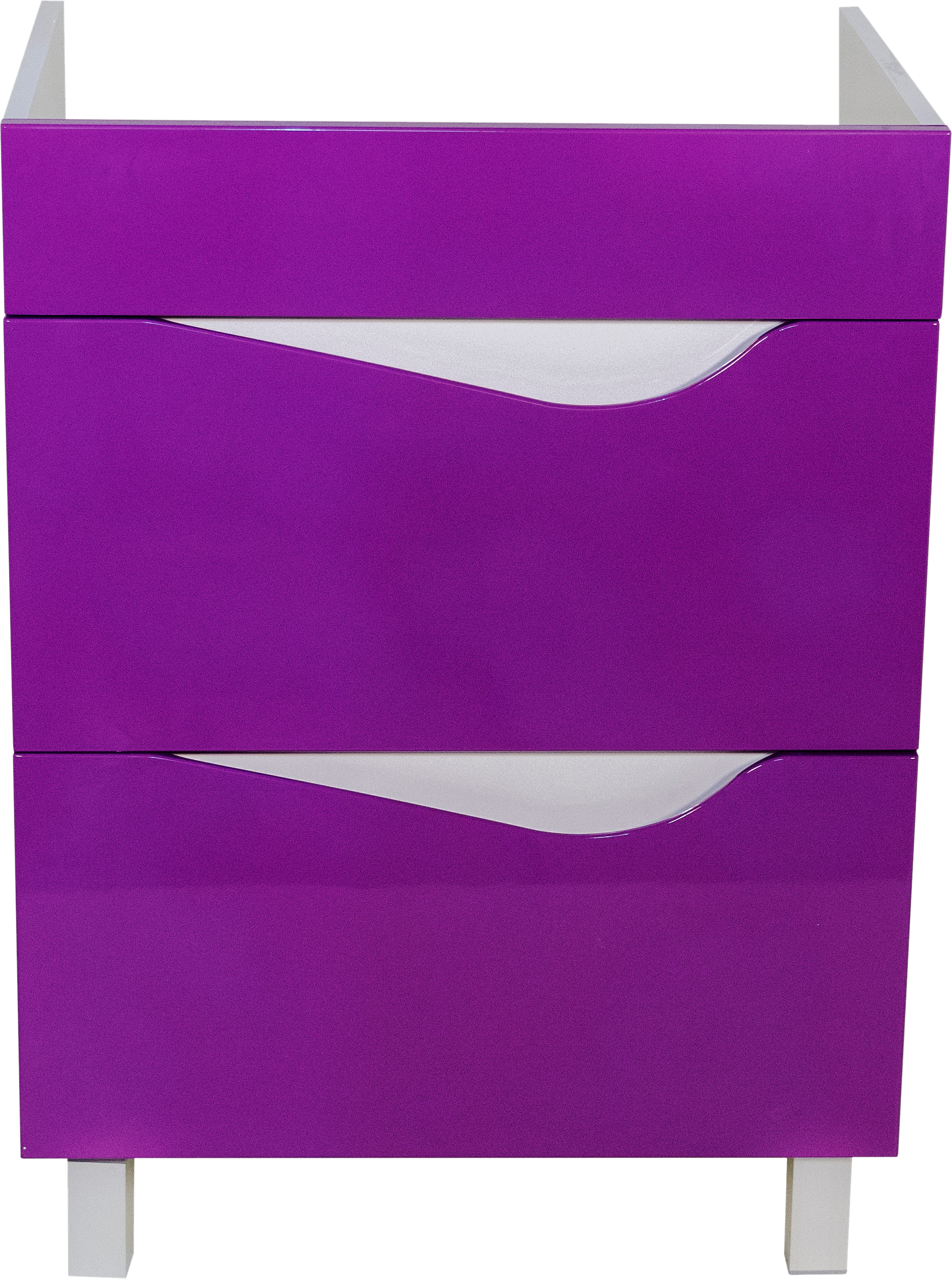 Тумба для комплекта Bellezza Эйфория 60 фиолетовая для раковины Квадро 4639109000411 - 2