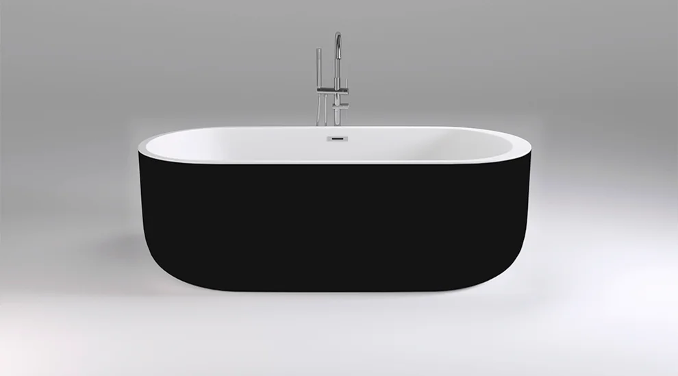 Акриловая ванна Black&White Swan 170х80 черно-белая 109SBBL - 0