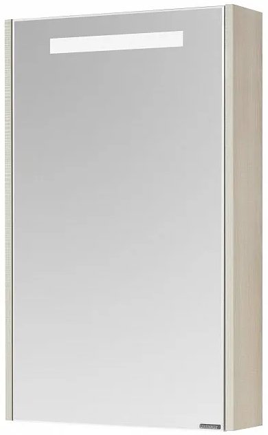 Зеркало-шкаф Aquaton Верди 50 с подсветкой белый-светлое дерево 1A195802VDAV0 - 0