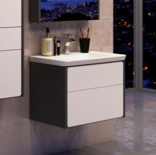 Мебель для ванной Roca Ronda 60 белый глянец, антрацит - 2