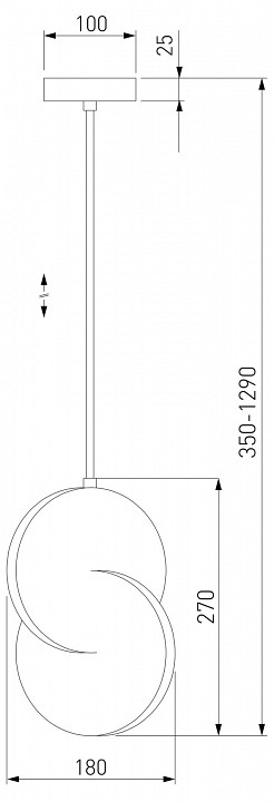 Подвесной светильник Eurosvet Lang 50225/1 LED черный - 2