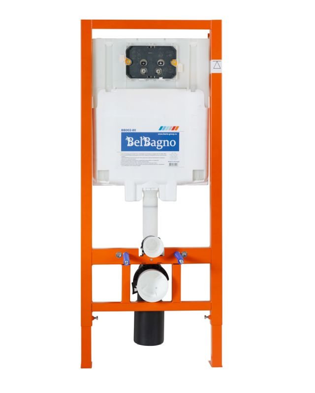 Система инсталляции BelBagno 80 с кнопкой смыва белый BB002-80/BB014-SR-BIANCO - 2