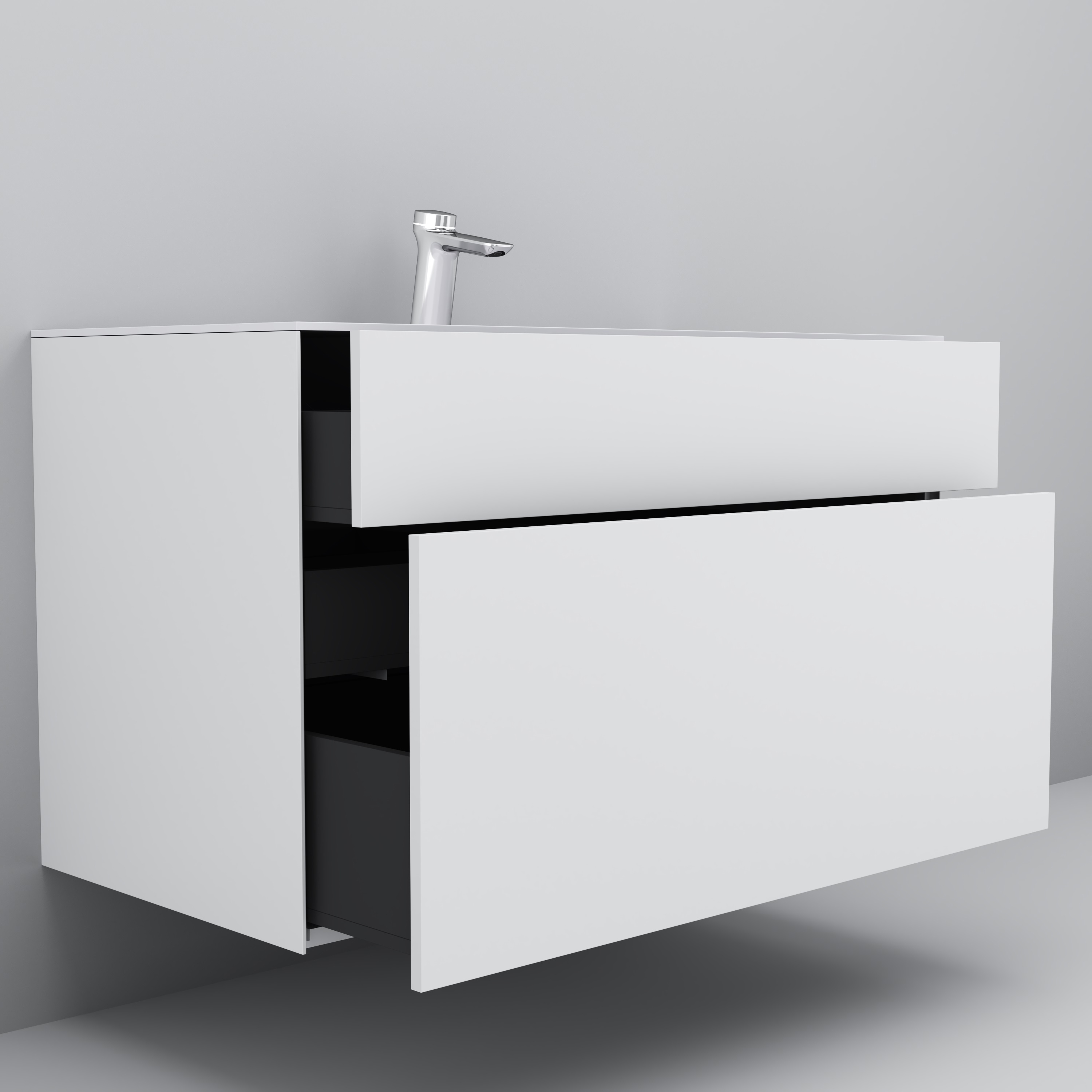 Мебель для ванной Am.Pm Inspire V2.0 100 белый матовый - 4