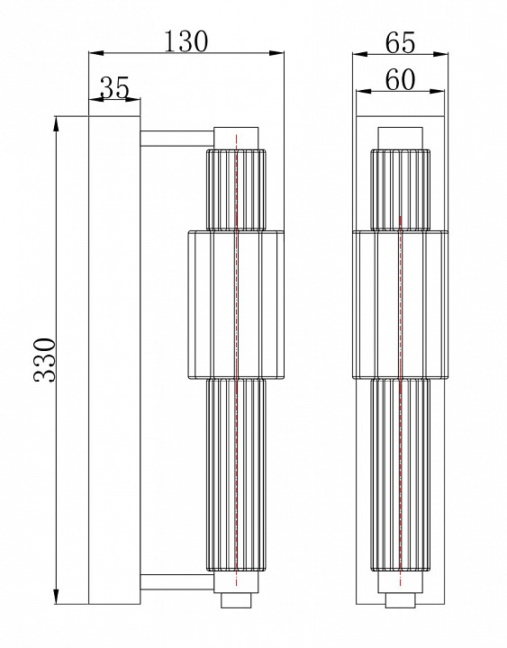 Настенный светильник Maytoni Verticale MOD308WL-L9CG3K - 1