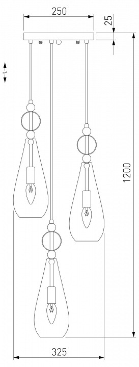 Подвесной светильник Eurosvet Ilario 50202/3 хром - 2