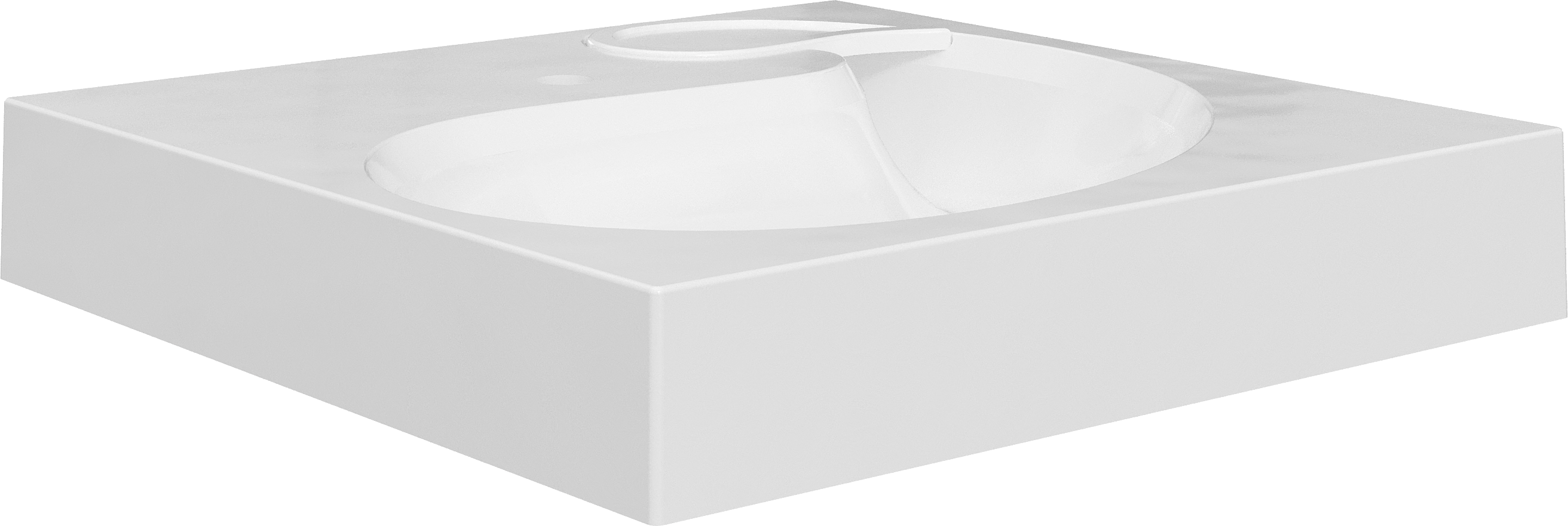 Раковина STWORKI Дублин 60 см белая, на стиральную машину RSD600 - 3