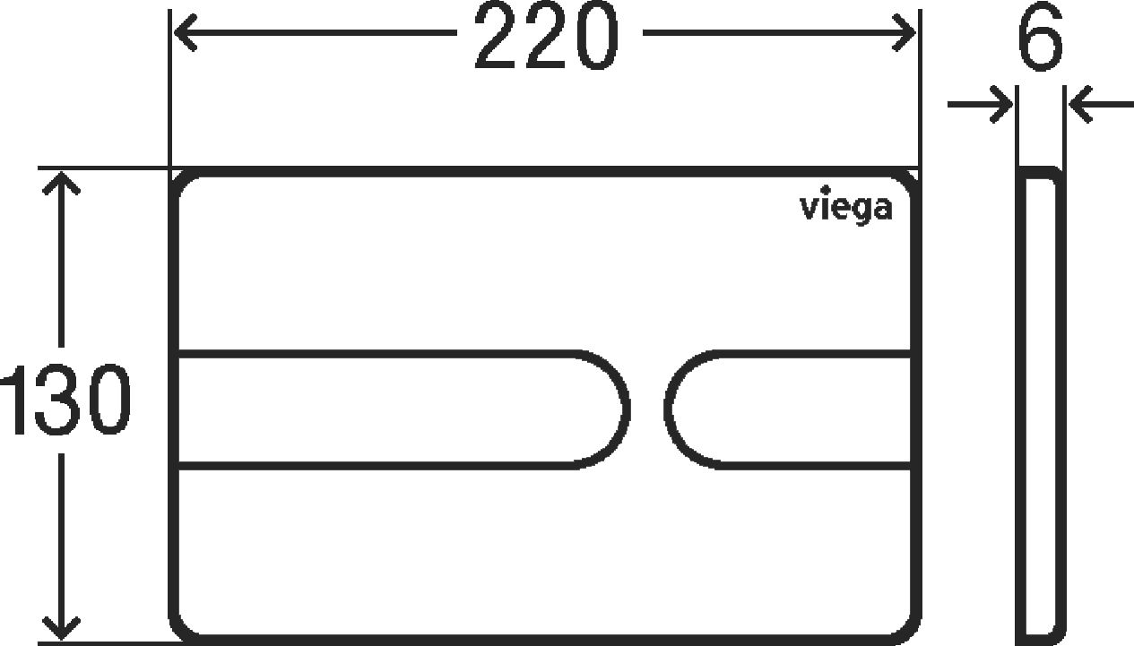 773175 Prevista Панель смыва для унитазов Visign for style 23, пластик, черный насыщенный, модель  8613.1 - 2