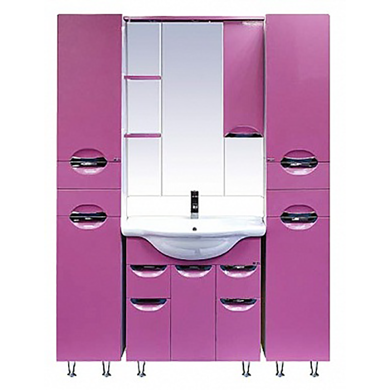 Зеркало-шкаф Misty Жасмин 74х100 розовый П-Жас02075-122СвП - 1