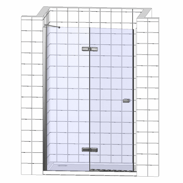 Душевая дверь в нишу Ravak CSD2-100 Transparent, профиль белый 0QVAC100Z1 - 1