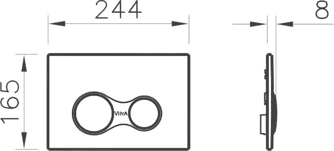 Система инсталляции для унитазов VitrA с кнопкой смыва 700-1873 - 7
