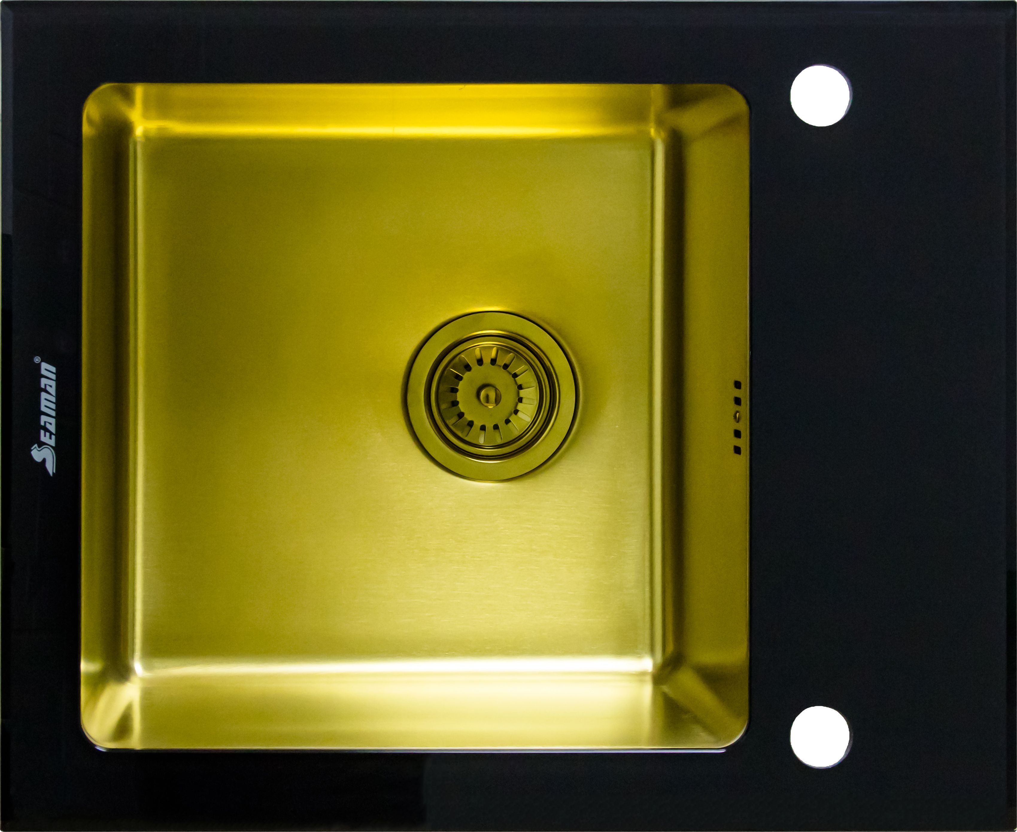 Мойка кухонная Seaman Eco Glass SMG-610B-Gold.B - 0