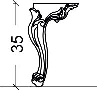 Ножки для тумбы Boheme Armadi Art NeoArt 35 золото 855-G h35 - 2