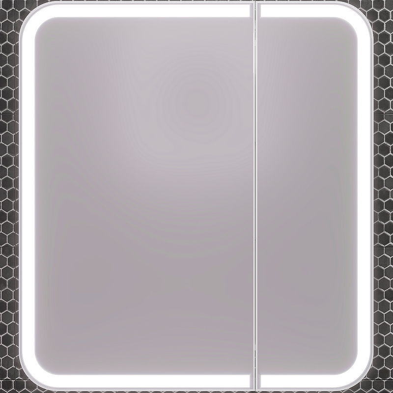 Зеркало шкаф Opadiris Элеганс 90 с подсветкой белый матовый 00-00006882 - 0