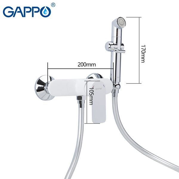 Смеситель с гигиеническим душем Gappo Noar G2048-8 - 8