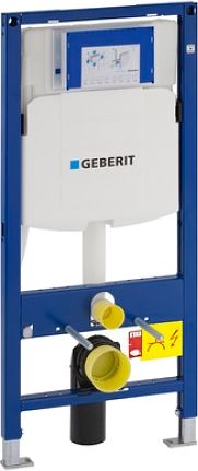 Система инсталляции для унитазов Geberit Duofix Delta Платтенбау 458.122.21.1 4 в 1 с кнопкой смыва, хром - 1