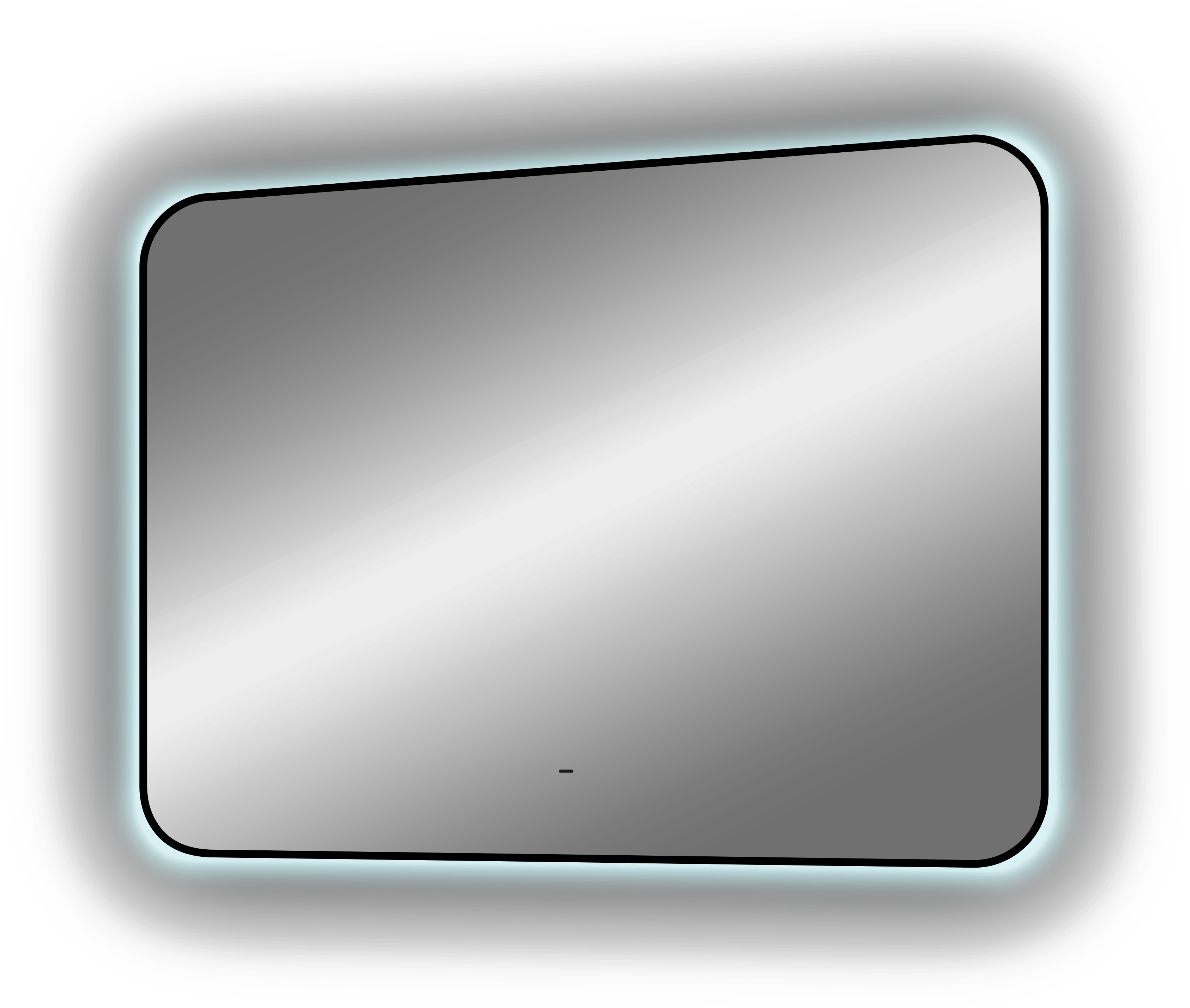 Зеркало DIWO Кострома 100 черное, с подсветкой светодиодной, инфракрасный выключатель, прямоугольное ЗЛП1752 - 9