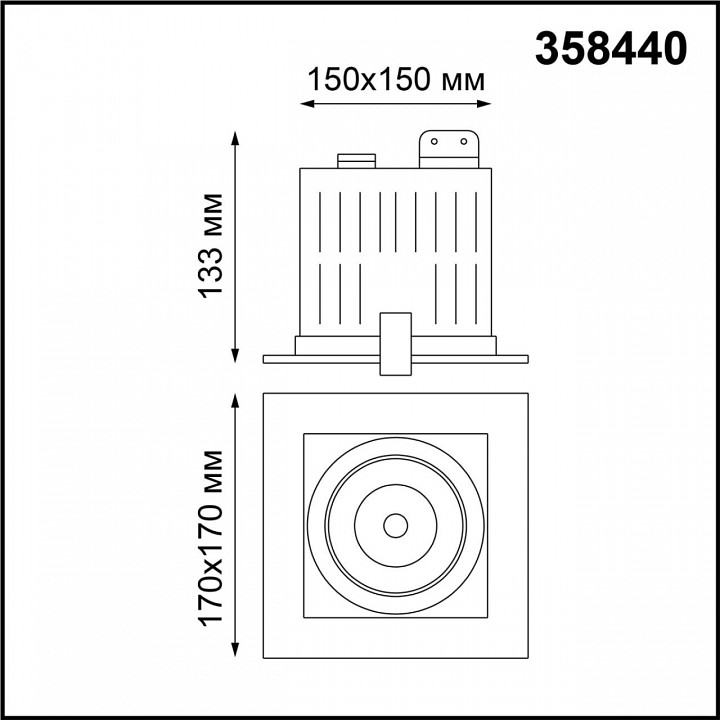 Встраиваемый светодиодный светильник Novotech Spot Gesso 358440 - 2